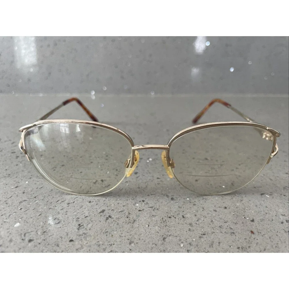 Aristar Eyeglasses FRAMES ONLY 6202 Gold Half Rim 52-17-130
